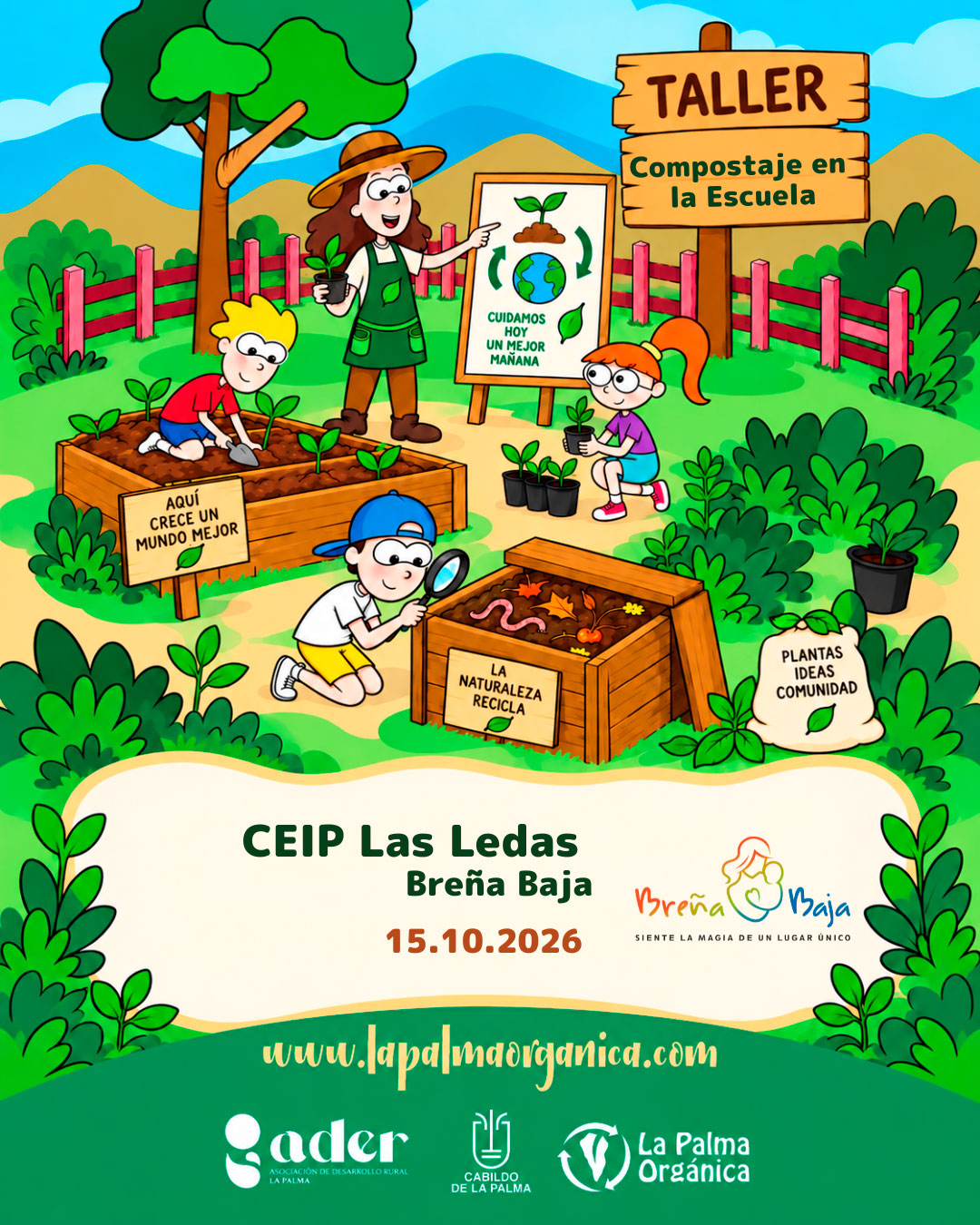 El CEIP Las Ledas participa en un taller de compostaje escolar